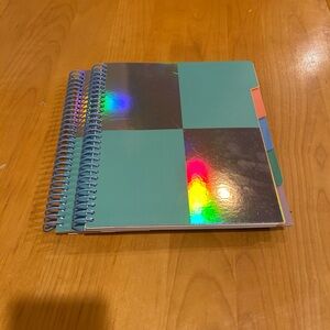 Silver and Green Spiral Notebook